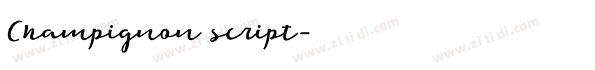 Champignon script字体转换